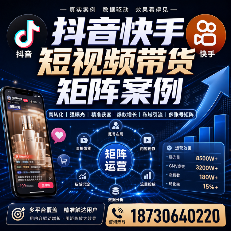 株洲短视频带货团队多平台矩阵自动分发案例